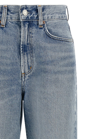 Agolde Blue Cotton Straight-Leg Jeans