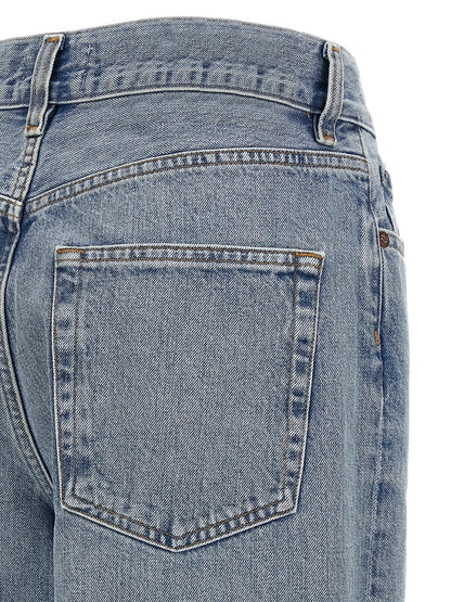 Agolde Blue Cotton Straight-Leg Jeans