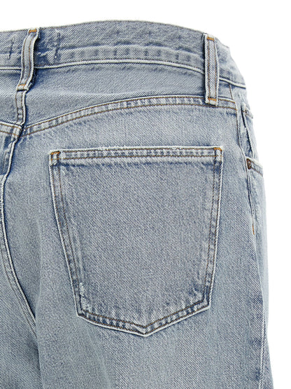 Agolde Blue Cotton High-Waisted Jean