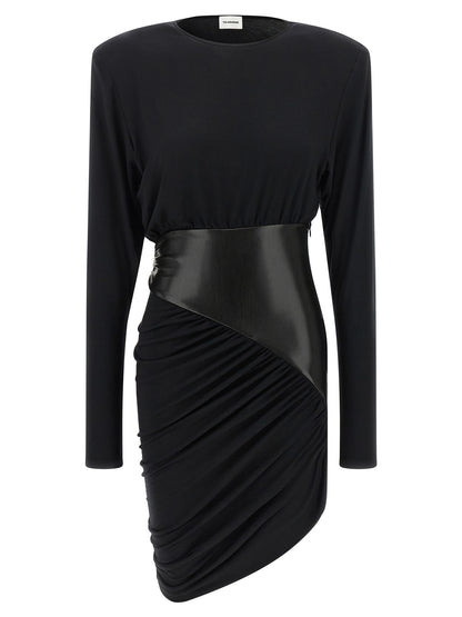 The Andamane Black Viscose Short Dress