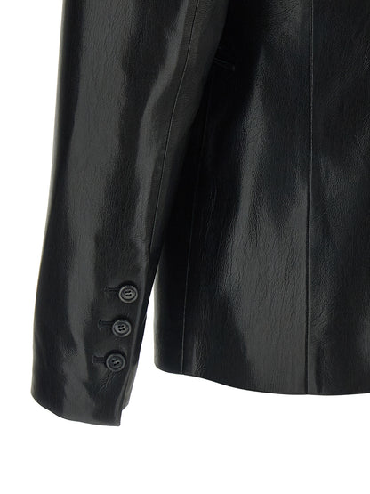 The Andamane Black Polyester Blazer