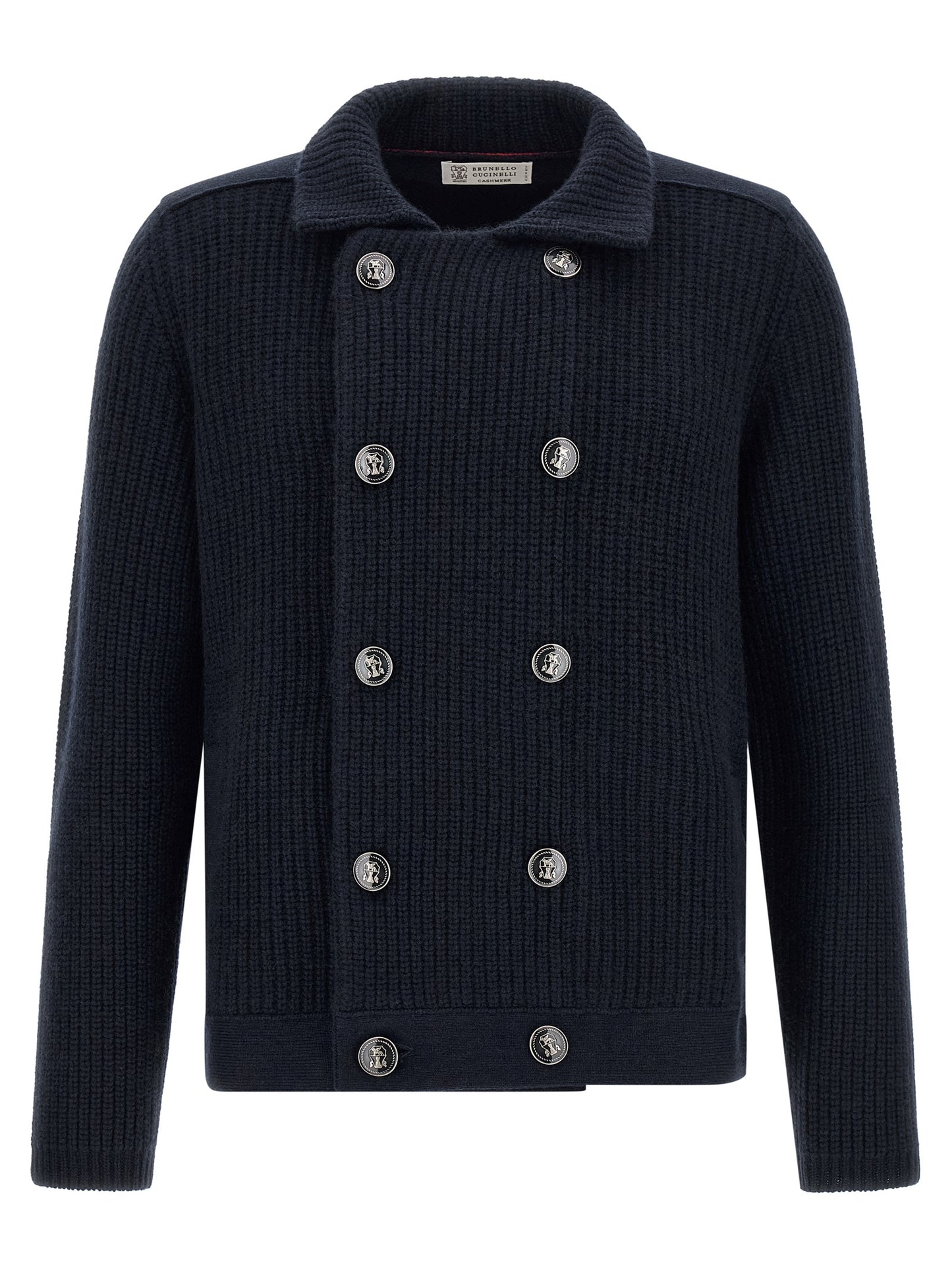 Brunello Cucinelli Blue Cashmere Cardigan
