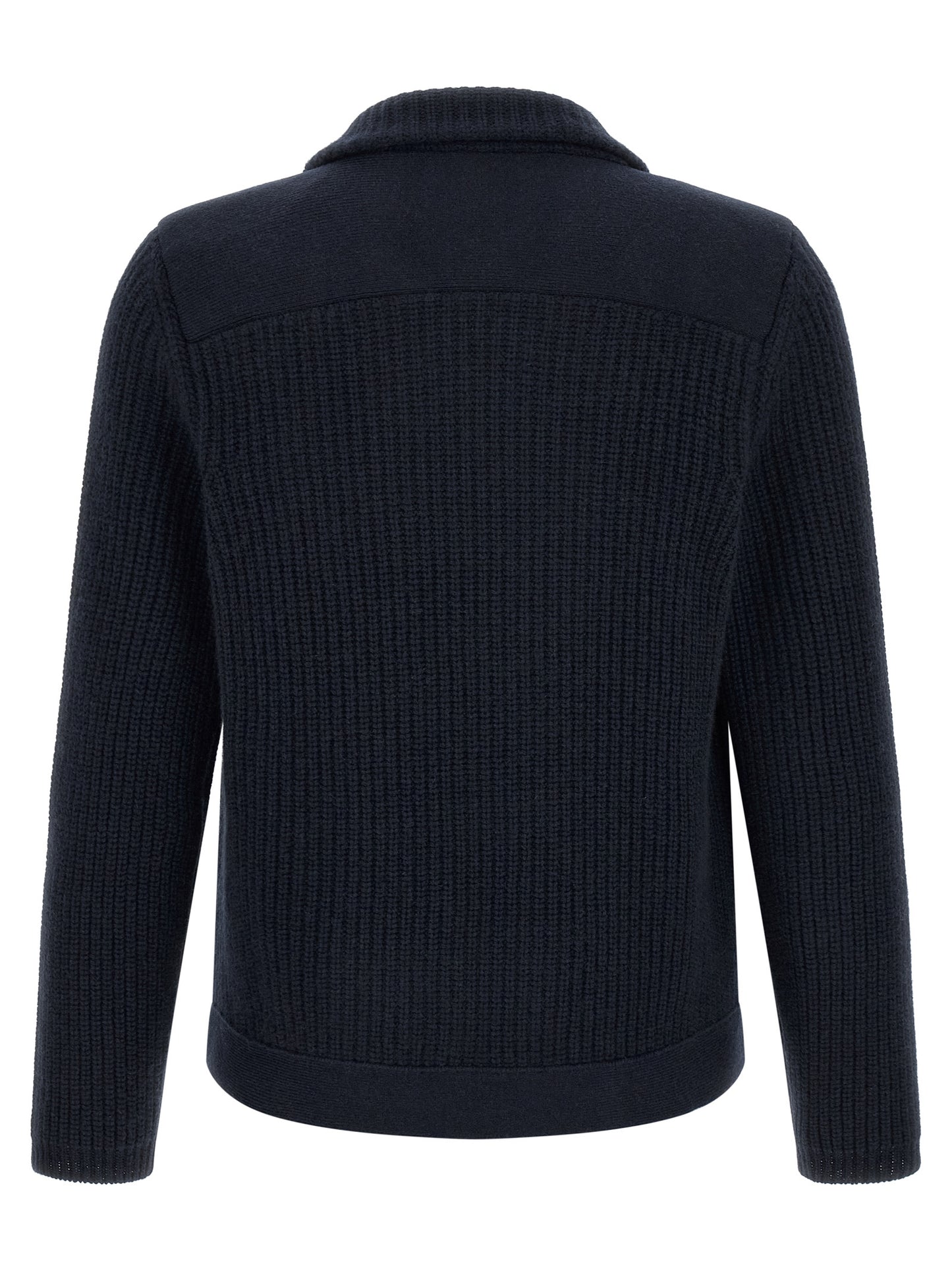 Brunello Cucinelli Blue Cashmere Cardigan