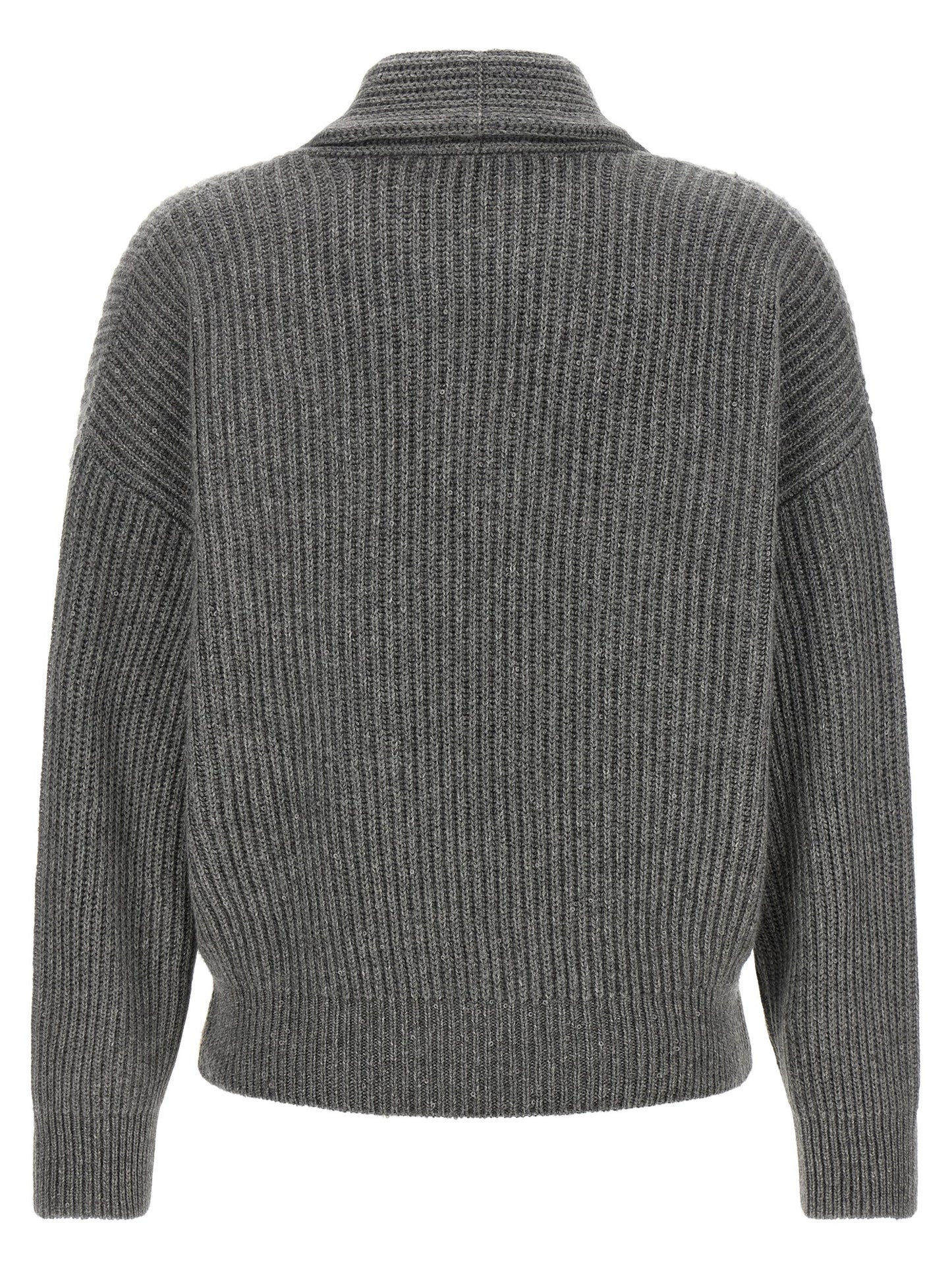 Brunello Cucinelli Gray Cashmere Cardigan