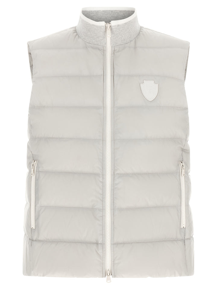 Brunello Cucinelli Gray Polyester Sleeveless Jacket