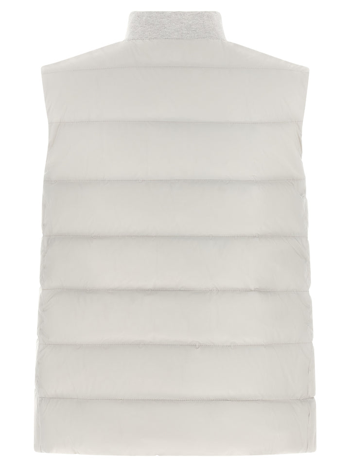 Brunello Cucinelli Gray Polyester Sleeveless Jacket