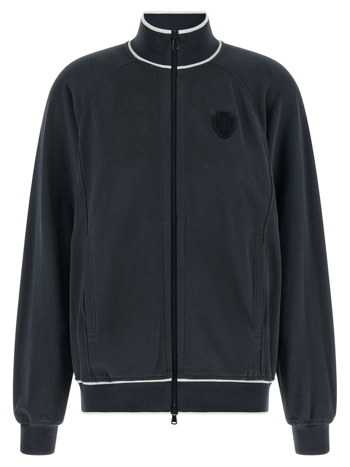 Brunello Cucinelli Blue Cotton Sweatshirt