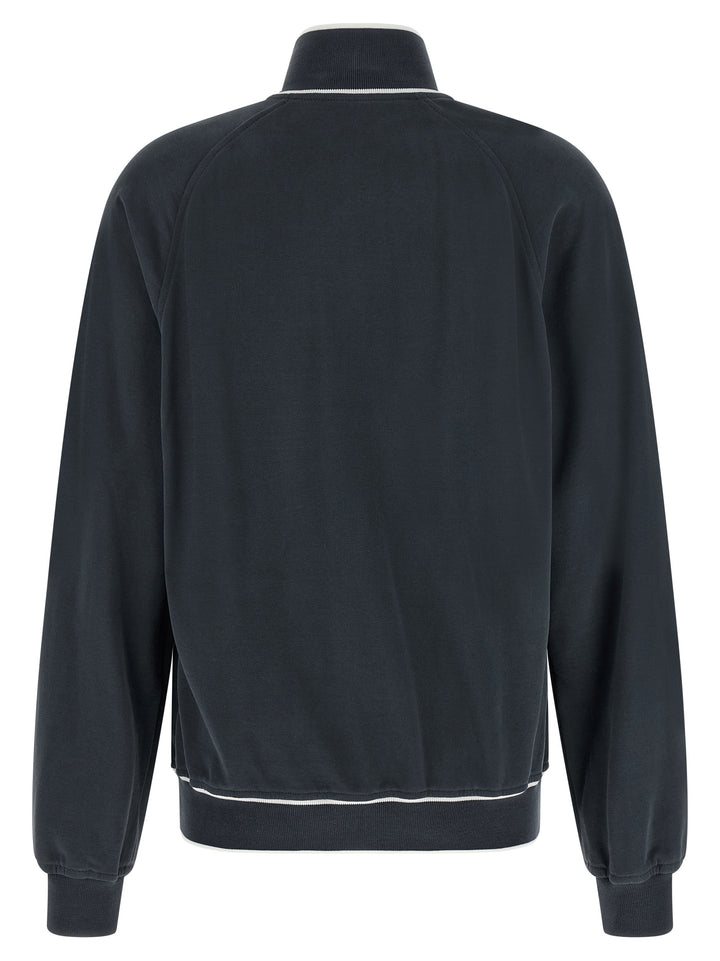 Brunello Cucinelli Blue Cotton Sweatshirt