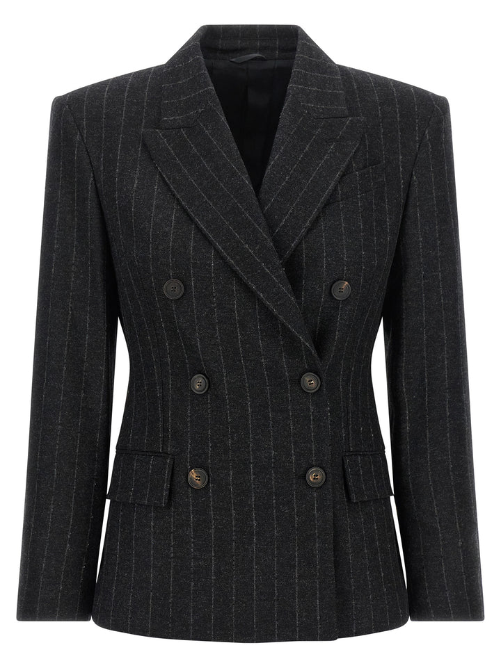 Brunello Cucinelli Gray Virgin Wool Blazer