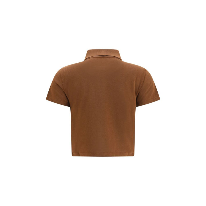 Saint Laurent Brown Cotton Polo Shirt