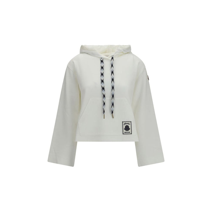 Moncler White Cotton Sweatshirt