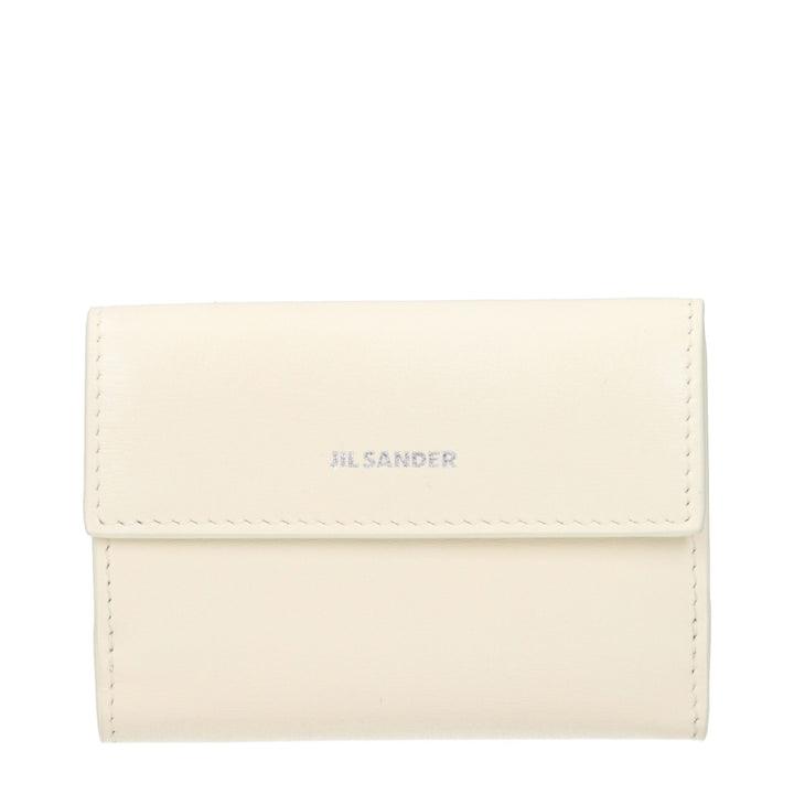 Jil Sander White Leather Wallet