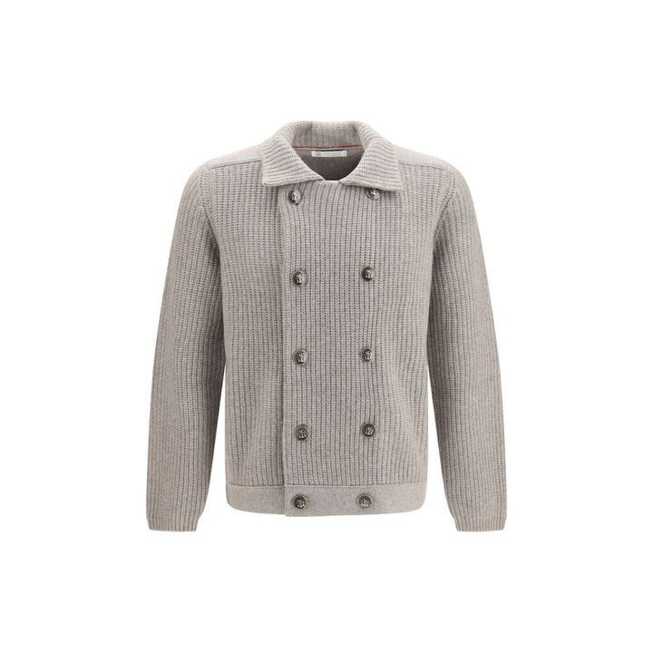 Brunello Cucinelli Gray Cashmere Cardigan