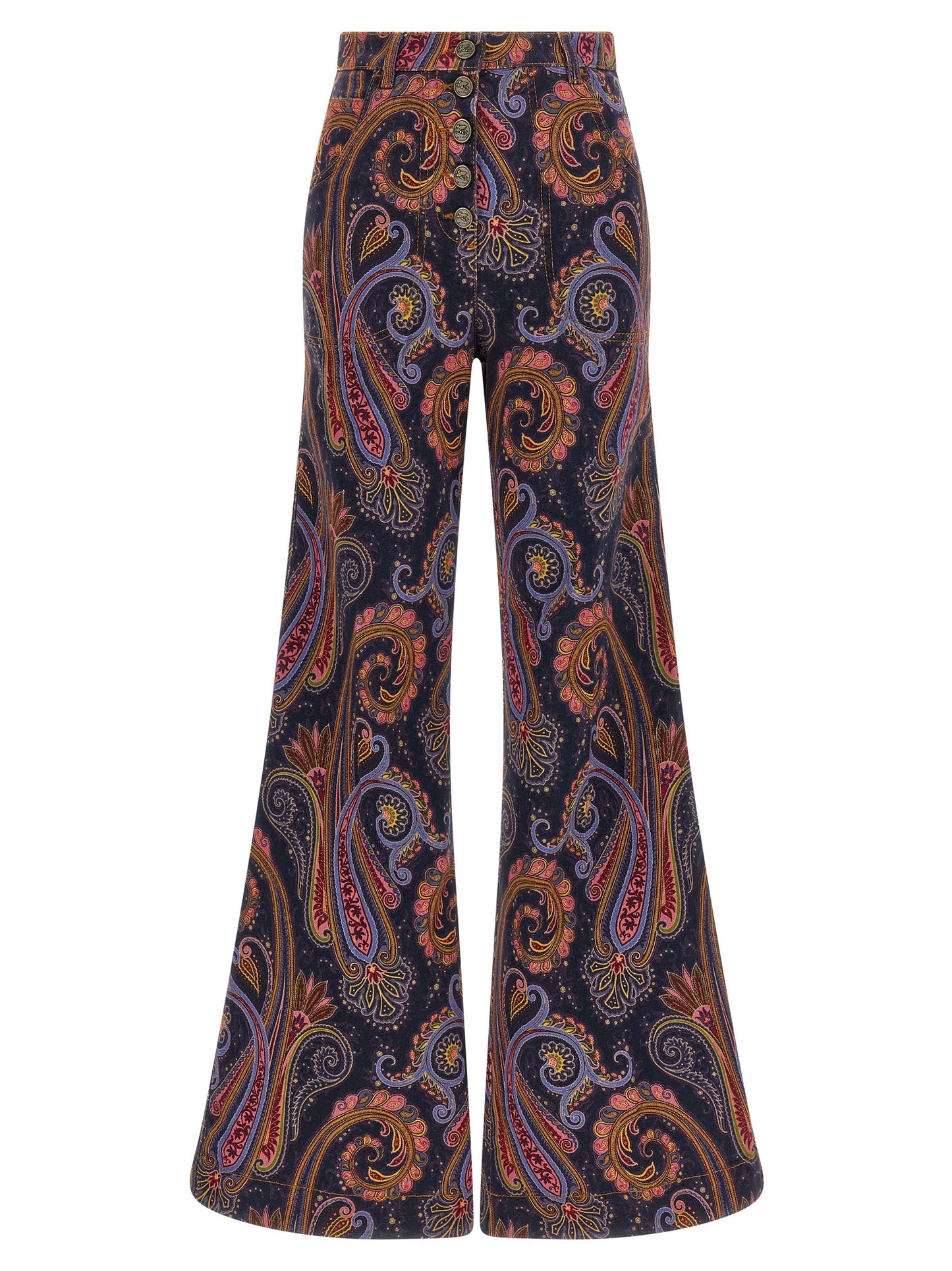 Etro Multicolor Cotton Flared Jeans