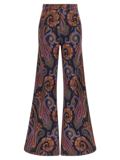 Etro Multicolor Cotton Flared Jeans