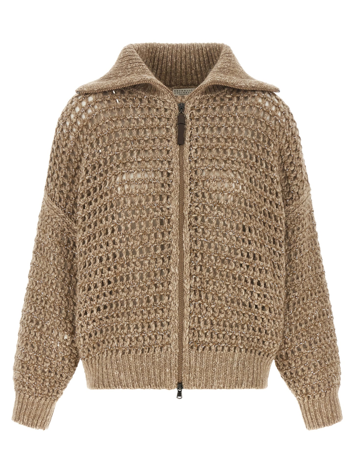 Brunello Cucinelli Beige Elastane Cardigan