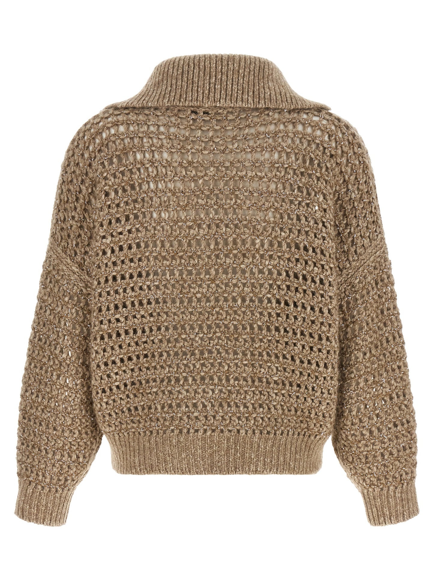 Brunello Cucinelli Beige Elastane Cardigan
