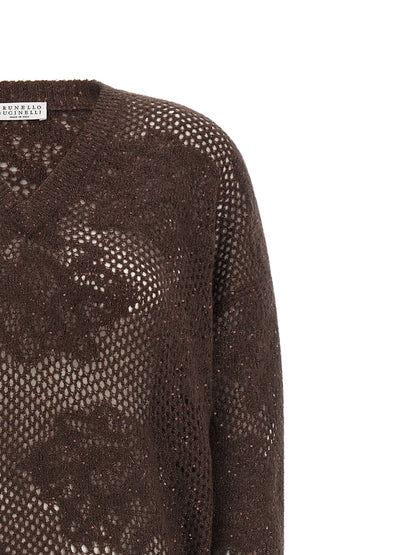 Brunello Cucinelli Brown Nylon Cardigan