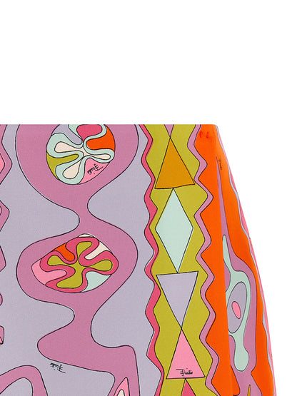 Emilio Pucci Multicolor Silk Long Skirt
