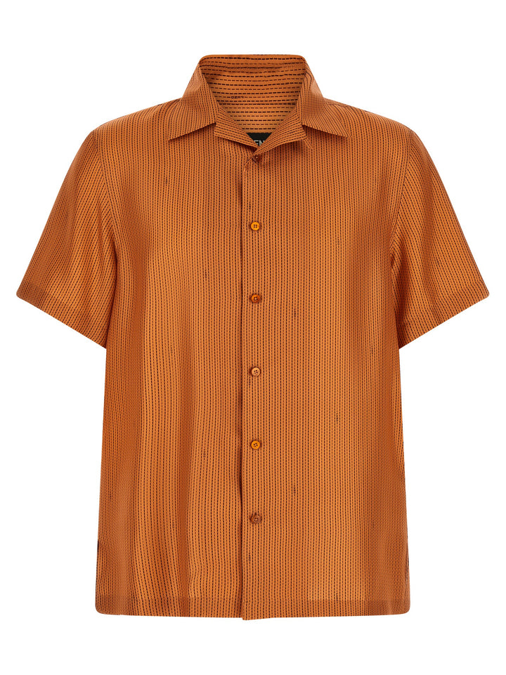 Fendi Orange Silk Blouse