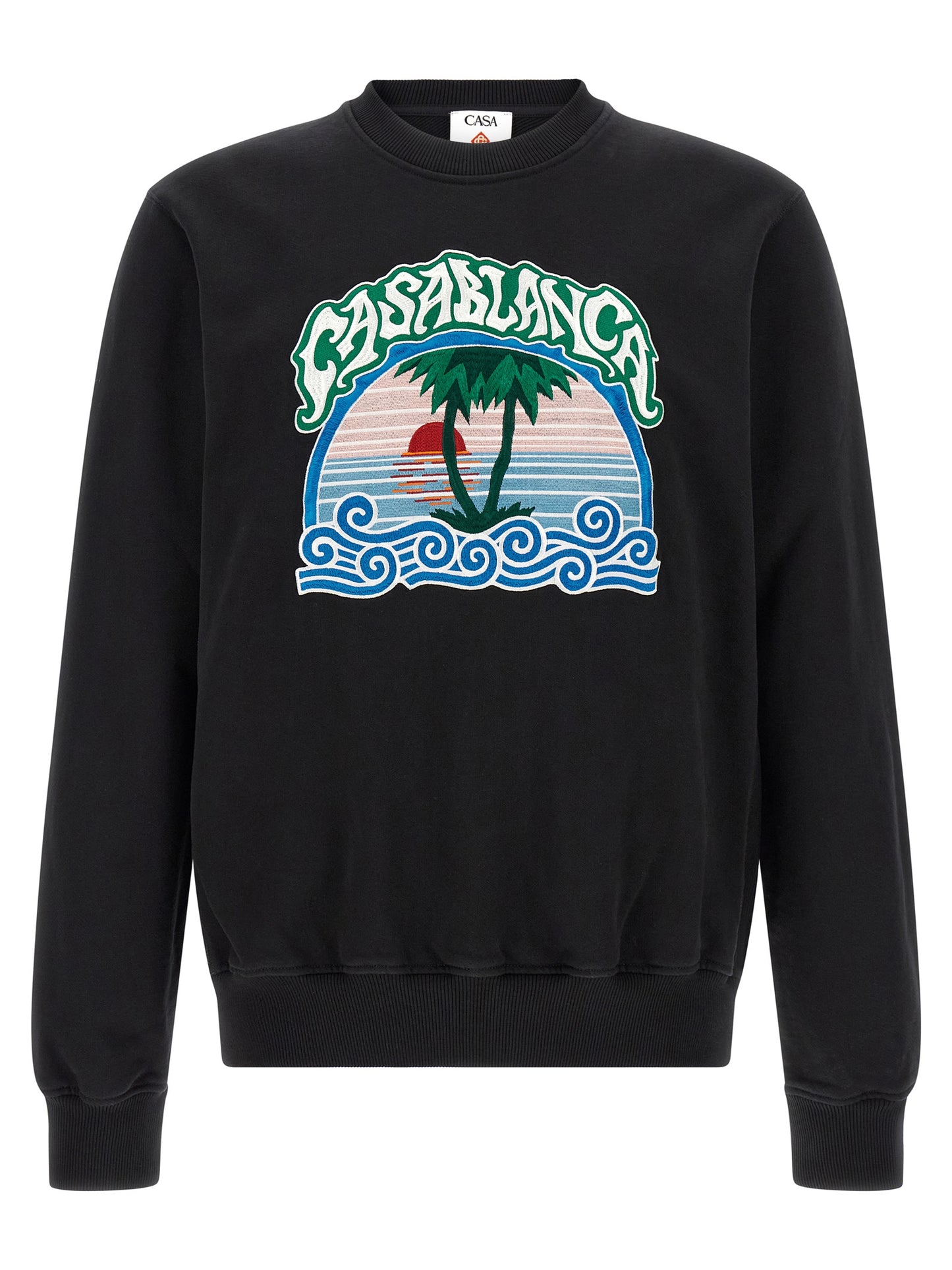 Casablanca Black Organic Cotton Sweatshirt