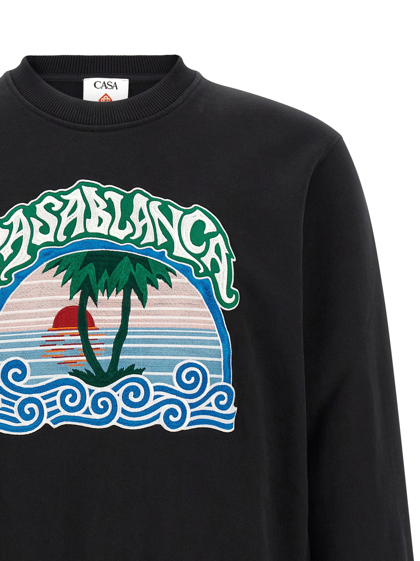 Casablanca Black Organic Cotton Sweatshirt