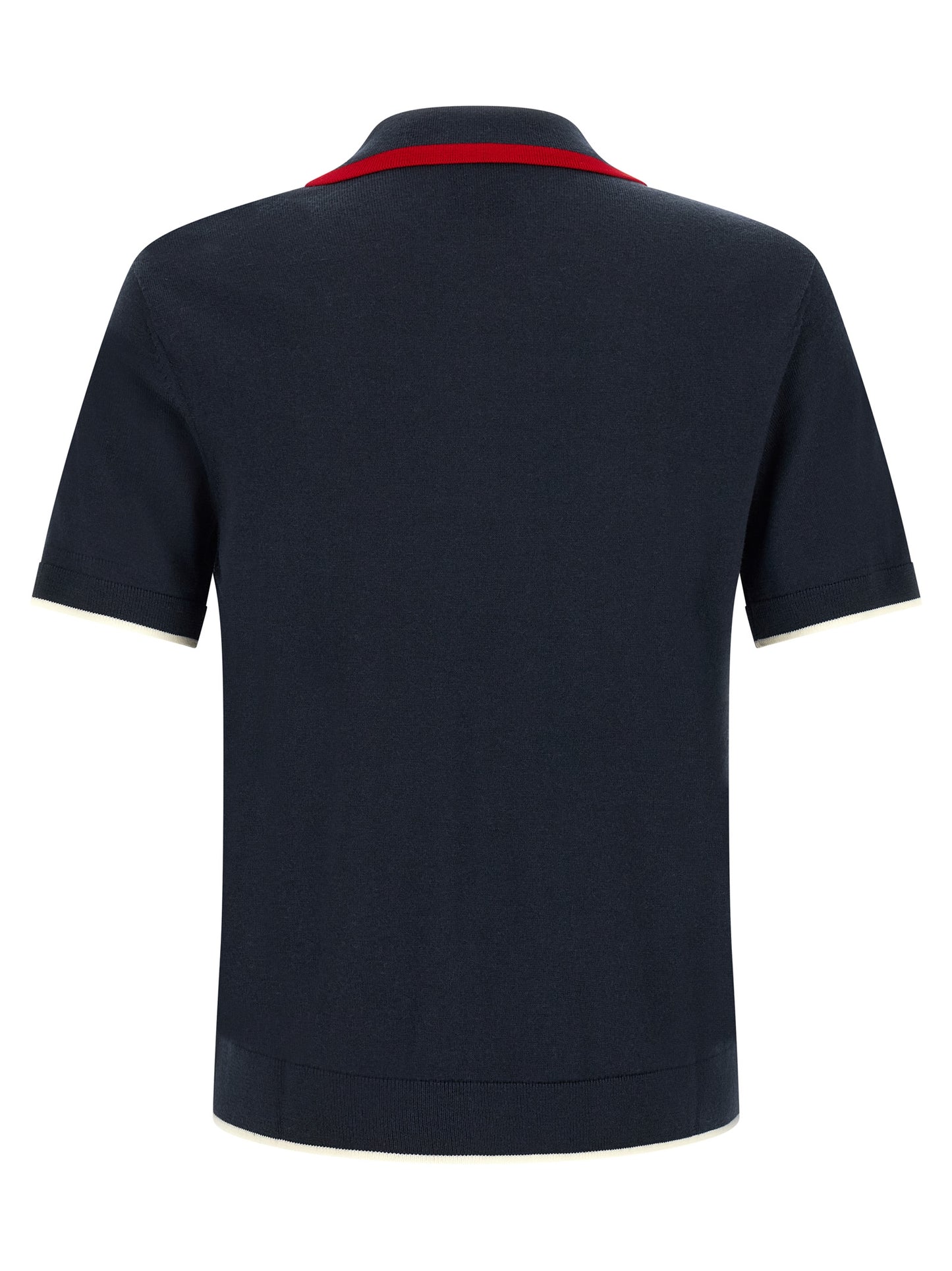 Casablanca Blue Wool Polo Shirt
