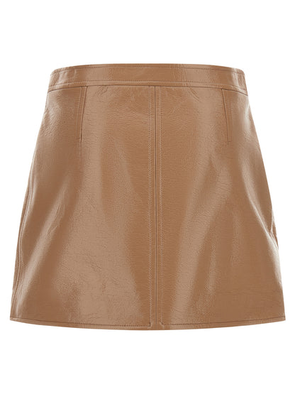 Courrèges Beige Cotton Long Skirt