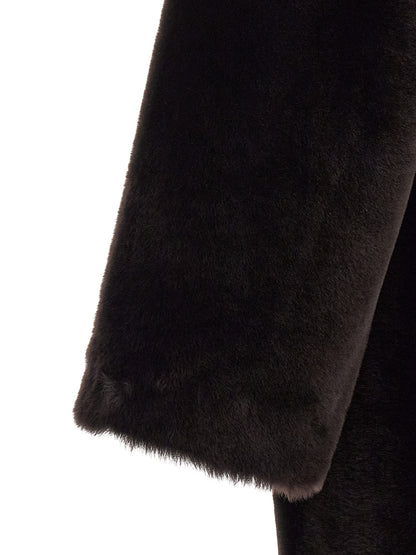 BLANCHA Brown Lamb Fur Coat
