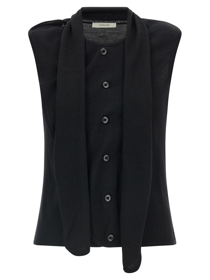 Lemaire Black Wool Sleeveless Jacket
