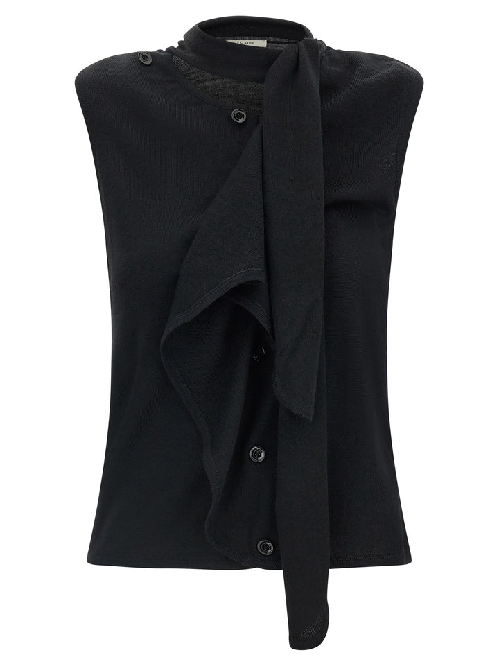 Lemaire Black Wool Sleeveless Jacket