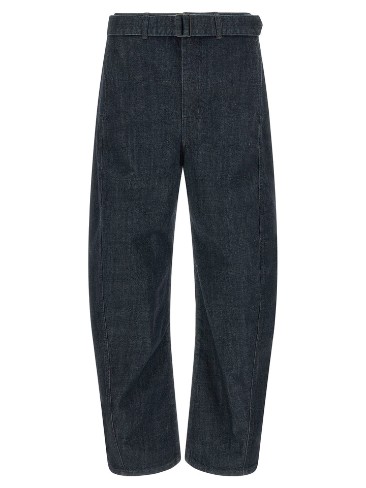 Lemaire Blue Cotton Tapered Jeans