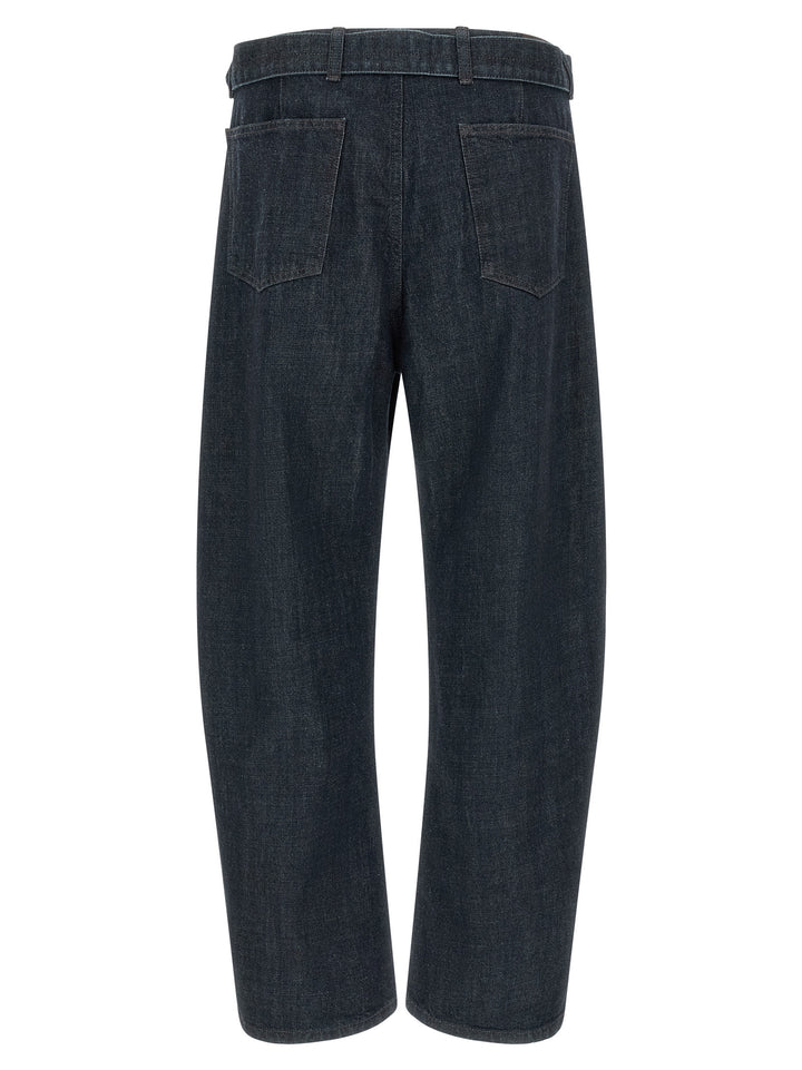Lemaire Blue Cotton Tapered Jeans