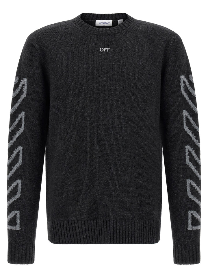 Off-White Gray Wool Cardigan