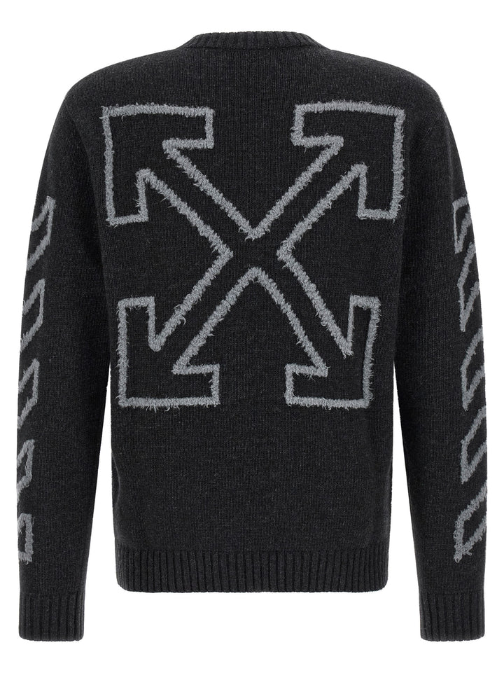Off-White Gray Wool Cardigan