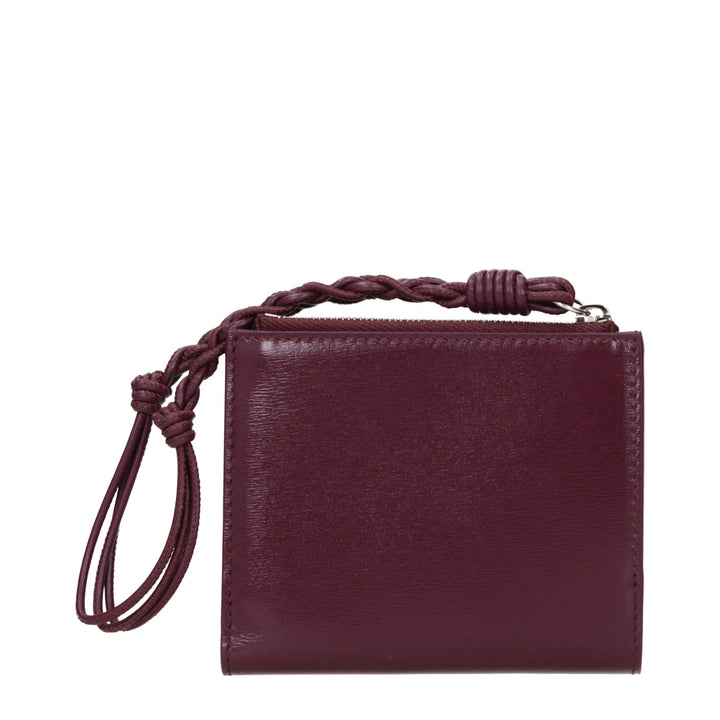 Jil Sander Red Leather Wallet