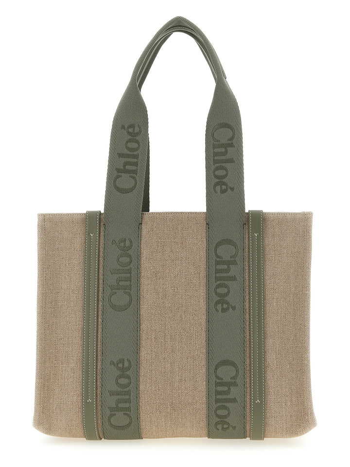 Chloé Bicolor Linen Tote Bag