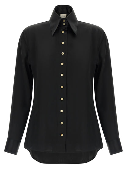 Khaite Black Acetate Blouse