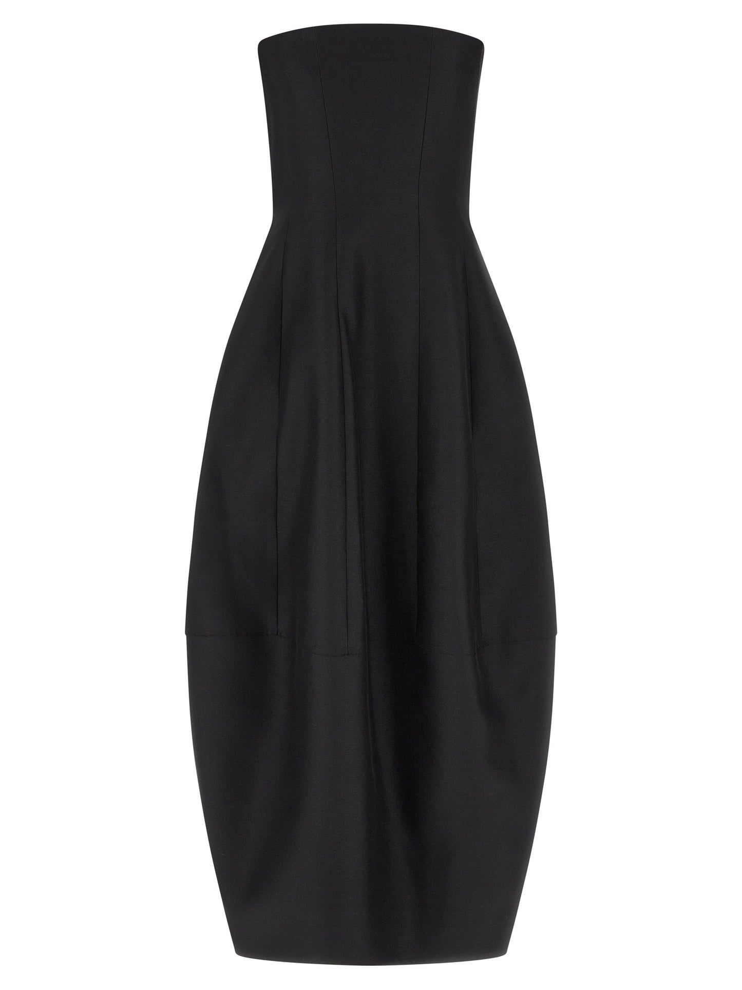 Khaite Black Wool Long Dress