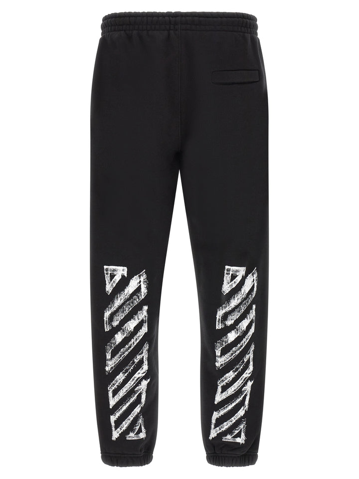 Off-White Black Cotton Joggers (Workout Pants)