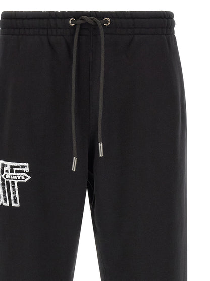 Off-White Black Cotton Joggers (Workout Pants)