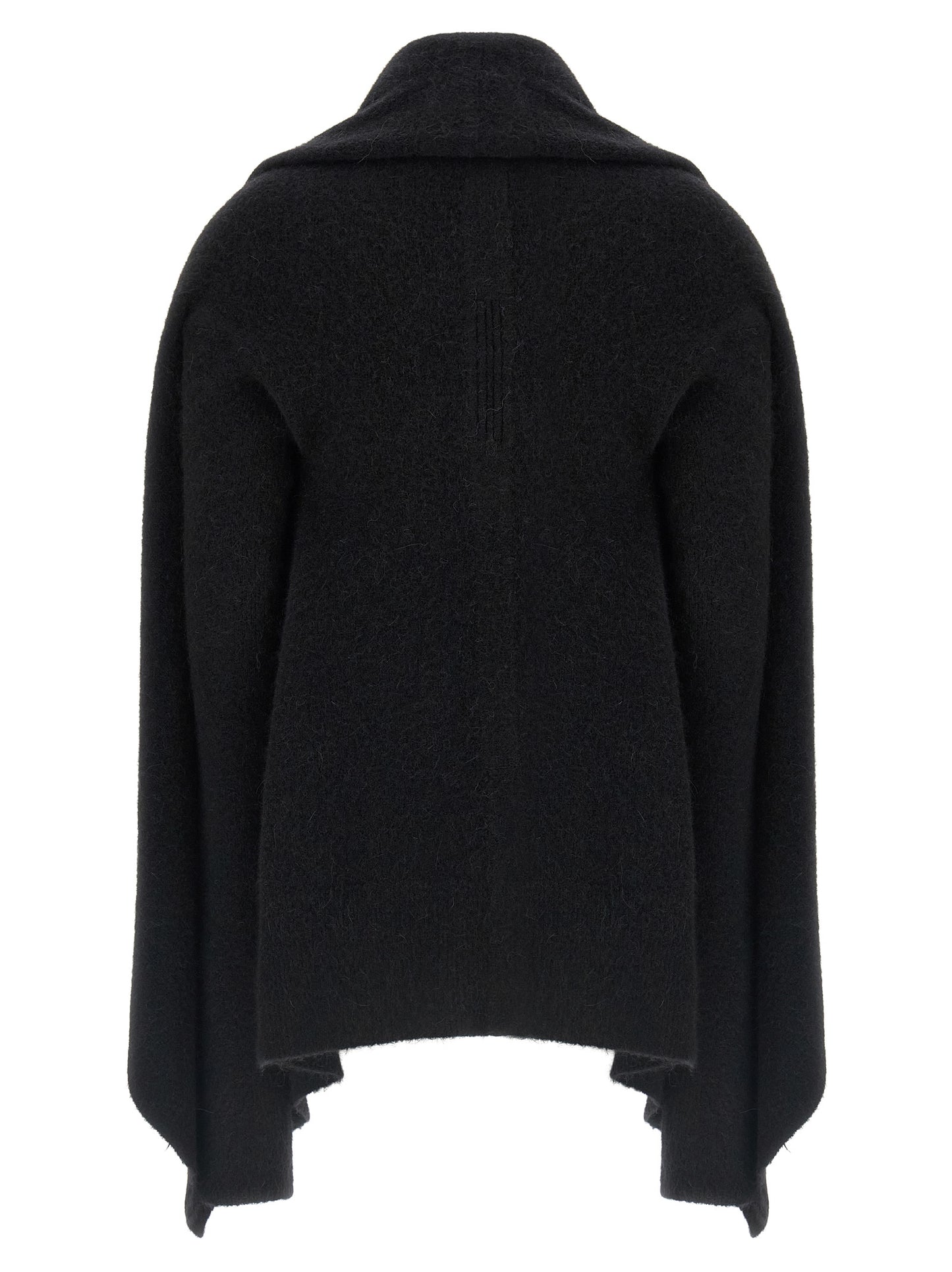 Rick Owens Black Marabou Cardigan