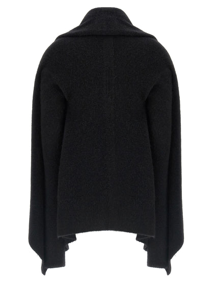 Rick Owens Black Marabou Cardigan