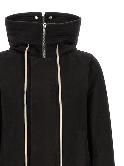 Rick Owens Black Cotton Parka
