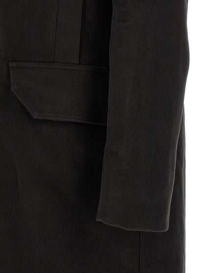 Rick Owens Black Cotton Parka