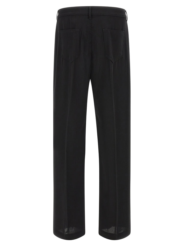 Rick Owens Black Cotton Relaxed Fit Jeans