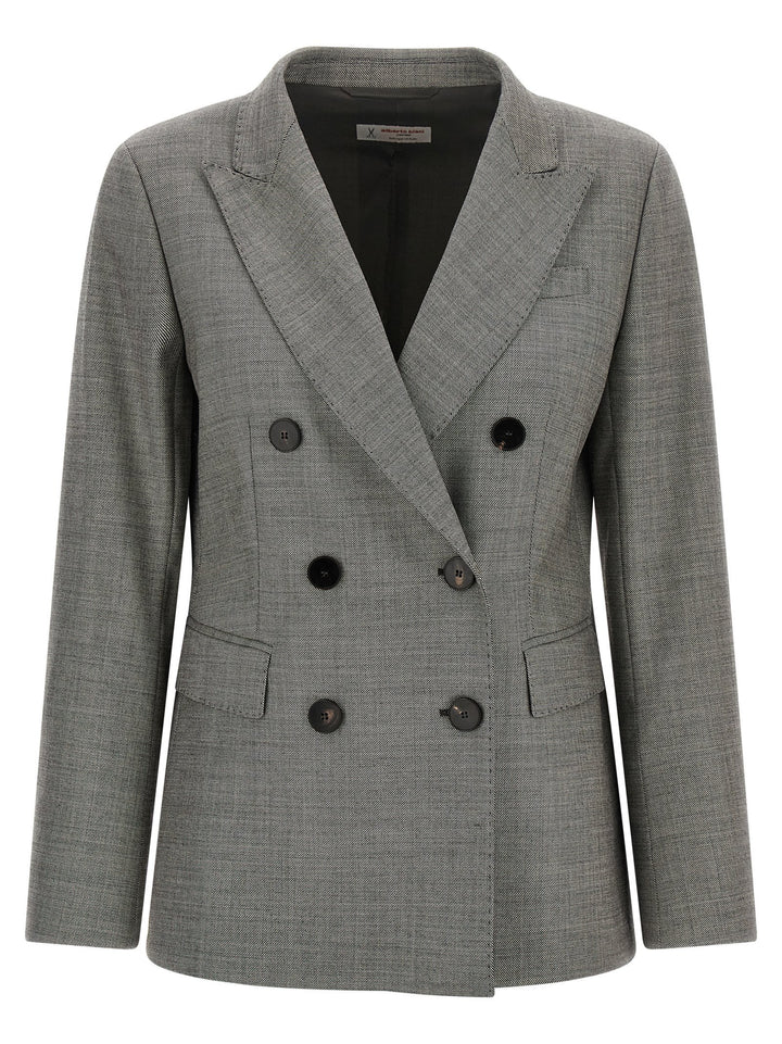 Alberto Biani Gray Wool Blazer