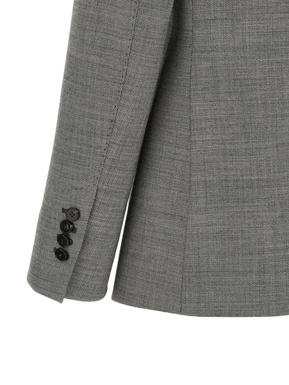 Alberto Biani Gray Wool Blazer