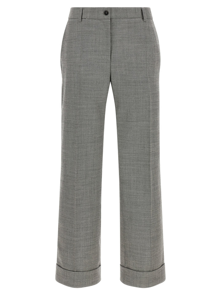 Alberto Biani Gray Wool Flared Pants