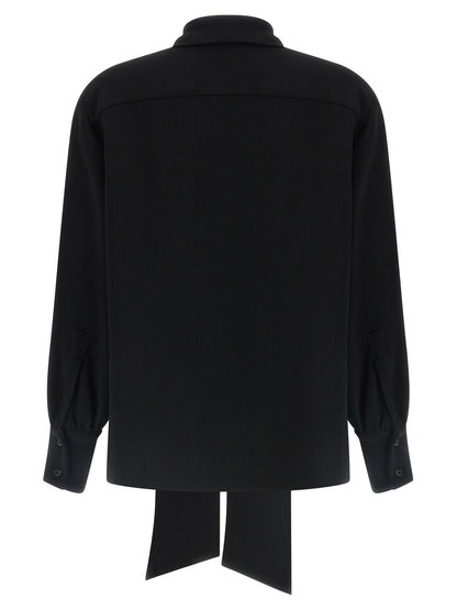 Alberto Biani Black Triacetate Blouse